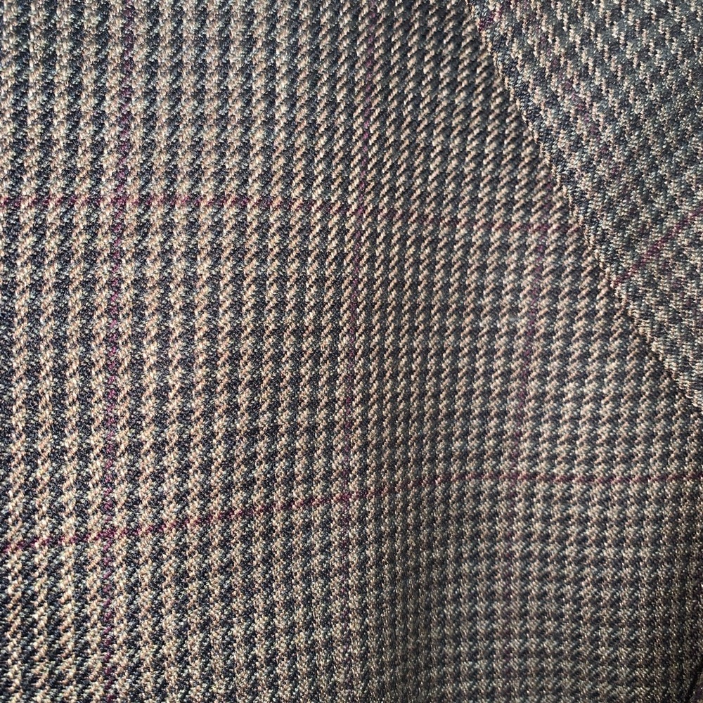 American Living Men’s 100% Wool Brown Houndstooth Jacket Size 42S - Picture 4 of 8
